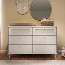 Cômoda Infantil Divicar Fofura 6 Gavetas Branca Madeira