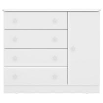 Cômoda Infantil Doce Sonho 2561 Branco Brilho Qmovi Cômoda Infantil Doce Sonho 2561 Branco Brilho Qmovi