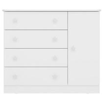 Cômoda Infantil Doce Sonho 2561 Branco Brilho - Qmovi