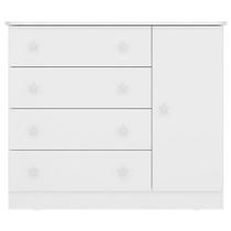 Cômoda Infantil Doce Sonho 2561 Branco Brilho Qmovi Cômoda Infantil Doce Sonho 2561 Branco Brilho Qmovi