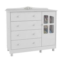 Cômoda Infantil Elô New 1 Porta com Janela e 4 Gavetas - Móveis Peroba Cômoda Infantil Elô New 1 Porta com Janela e 4 Gavetas - Móveis Peroba