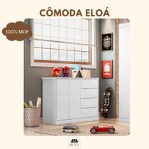 Cômoda Infantil Eloá Phoenix Baby MDF Branco Acetinado 2 Portas e Gavetas Telescópicas Cômoda Infantil Eloá Phoenix Baby MDF Branco Acetinado 2 Portas e Gavetas Telescópicas