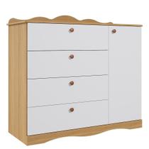 Cômoda Infantil Encanto 1 Porta e 4 Gavetas - Permóbili Baby Cômoda Infantil Encanto 1 Porta e 4 Gavetas - Permóbili Baby