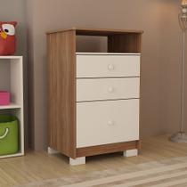 Cômoda Infantil Encanto 100 MDF 3 Gavetas e kit de Pés Cômoda Infantil Encanto 100 MDF 3 Gavetas e kit de Pés