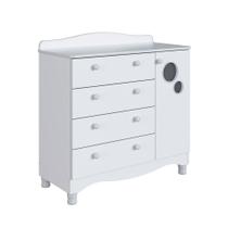 Cômoda Infantil Encanto 4 GV 1 PT Branca