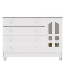 Cômoda Infantil Gran Selena Branco Brilho - Carolina Cômoda Infantil Gran Selena Branco Brilho - Carolina