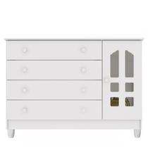 Cômoda Infantil Gran Selena Branco Brilho - Carolina Cômoda Infantil Gran Selena Branco Brilho - Carolina