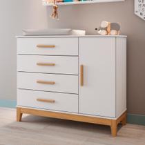 Cômoda Infantil Helen com Fraldário Branco Carolina Baby Cômoda Infantil Helen com Fraldário Branco Carolina Baby