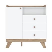 Cômoda Infantil Henn I720 Confete 3 Gavetas 1 Porta 104x98x43cm