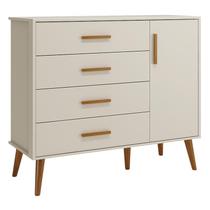 Cômoda Infantil Isis 1 Porta e 4 Gavetas Areia - Reller Móveis