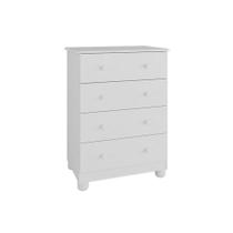Cômoda Infantil Júnior c/ 4 Gavetas Branco - Peroba