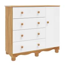 Cômoda Infantil Júnior New 1 Porta e 4 Gavetas - Móveis Peroba