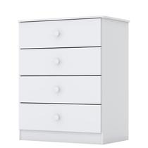 Cômoda Infantil Labirinto 4 Gavetas Branco - Móveis Henn Cômoda Infantil Labirinto 4 Gavetas Branco - Móveis Henn