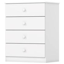 Cômoda Infantil Labirinto 4 Gavetas MDP Puxador ABS Branco Móveis Henn