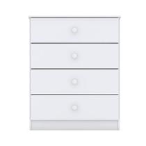 Cômoda Infantil Labirinto Branco Brilho - Henn Cômoda Infantil Labirinto Branco Brilho - Henn