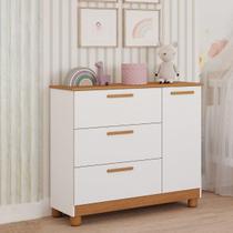 Cômoda Infantil Lírio 3 Gavetas 1 Porta 100% MDF Cômoda Infantil Lírio 3 Gavetas 1 Porta 100% MDF