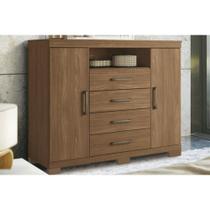 Cômoda Infantil Master c/ 2 Portas 1 Nicho e 4 Gavetas Jatoba - Santos Andirá