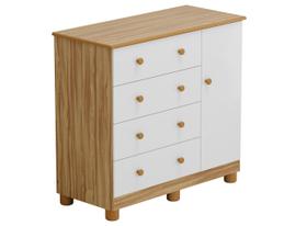 Comoda Infantil Moveis Peroba Junior 04 gavetas 01 porta MDF Comoda Infantil Moveis Peroba Junior 04 gavetas 01 porta MDF