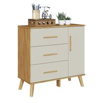 Comoda Infantil Moveis Peroba Sky 03 gavetas 01 porta MDF Ls