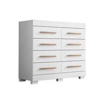 Cômoda Infantil Nalu c/ 8 Gavetas Branco - ACP Cômoda Infantil Nalu c/ 8 Gavetas Branco - ACP