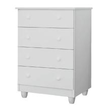 Cômoda Infantil Para Quarto Bebê 4 Gavetas Lara Branco J&A
