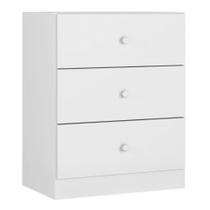 Cômoda Infantil Para Quarto De Bebê Louise 03 Gavetas Branco Cômoda Infantil Para Quarto De Bebê Louise 03 Gavetas Branco