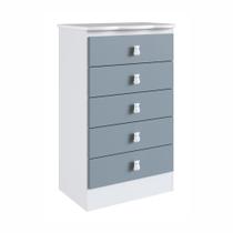 Cômoda Infantil Percasa Ursinho 5 Gavetas 56cm Largura MDP 15mm Azul Corrediças Telescópicas Cômoda Infantil Percasa Ursinho 5 Gavetas 56cm Largura MDP 15mm Azul Corrediças Telescópicas