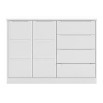 Cômoda Infantil Pérola com 2 Portas e 4 Gavetas Branco - Phoenix Baby Cômoda Infantil Pérola com 2 Portas e 4 Gavetas Branco - Phoenix Baby