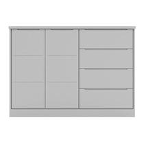 Cômoda Infantil Pietra com 2 Portas e 4 Gavetas Cinza - PR Baby