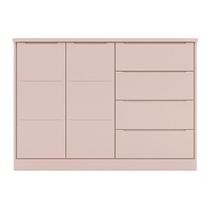 Cômoda Infantil Pietra com 2 Portas e 4 Gavetas Rosê - PR Baby