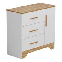 Cômoda Infantil Popy Retrô Plus 1 Porta e 3 Gavetas - Móveis Peroba