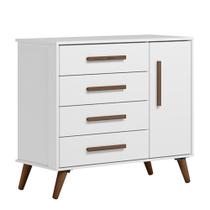 Cômoda Infantil Q Encanto Retrô 1 Porta e 4 Gavetas - Qmovi