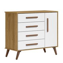 Cômoda Infantil Q Encanto Retrô 1 Porta e 4 Gavetas - Qmovi