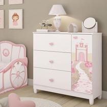 Cômoda Infantil Sophia com 3 Gavetas - Branco Cômoda Infantil Sophia com 3 Gavetas - Branco