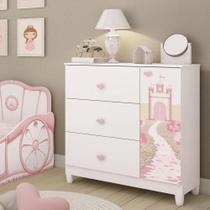 Cômoda Infantil Sophia com 3 Gavetas - Branco Cômoda Infantil Sophia com 3 Gavetas - Branco