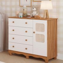 Cômoda Infantil Telinha 1 Porta 4 Gavetas 100% MDF Cômoda Infantil Telinha 1 Porta 4 Gavetas 100% MDF