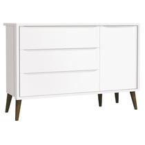Cômoda Infantil Theo 1 Porta Branco Acetinado com Pés Amadeirado Reller Cômoda Infantil Theo 1 Porta Branco Acetinado com Pés Amadeirado Reller