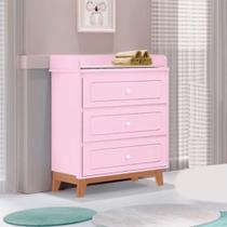 Cômoda Infantil Trocador Natan em MDF com 3 Gavetas Tuboarte Cômoda Infantil Trocador Natan em MDF com 3 Gavetas Tuboarte