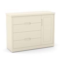 Cômoda Infantil Tutto New 1 Porta e 4 Gavetas 100% MDF Cor Off White - Matic Móveis