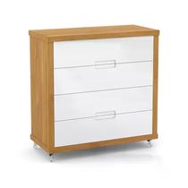 Cômoda Infantil Tutto New 4 Gavetas Freijó/Branco Soft - Matic Móveis