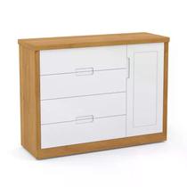 Cômoda Infantil Tutto New Freijó/Branco Soft - Matic Móveis