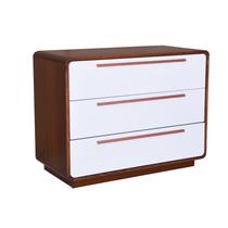 Cômoda Infantil Wave 3 Gavetas Redonda Cor Madeira Divicar