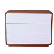 Cômoda Infantil Wave com 3 Gavetas - Marrom/Branco