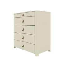 Comoda Innova com Pes e 5 Gavetas com Organizador Off White - GELIUS Comoda Innova com Pes e 5 Gavetas com Organizador Off White - GELIUS