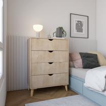 Cômoda Ipanema Alta 4 Gavetas em MDP e Pintura BP Fosca