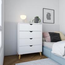 Cômoda Ipanema Alta 4 Gavetas em MDP e Pintura BP Fosca