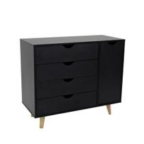 Cômoda Ipanema com 04 Gavetas Preto F03 - D'Rossi Cômoda Ipanema com 04 Gavetas Preto F03 - D'Rossi