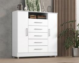 Cômoda isabele 5 gavetas 2 portas