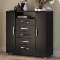 Comoda Isabele com Nicho 5 Gavetas 2 Portas