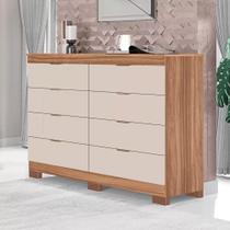 Comoda isadora 8 gavetas 100% mdf fino acabamento